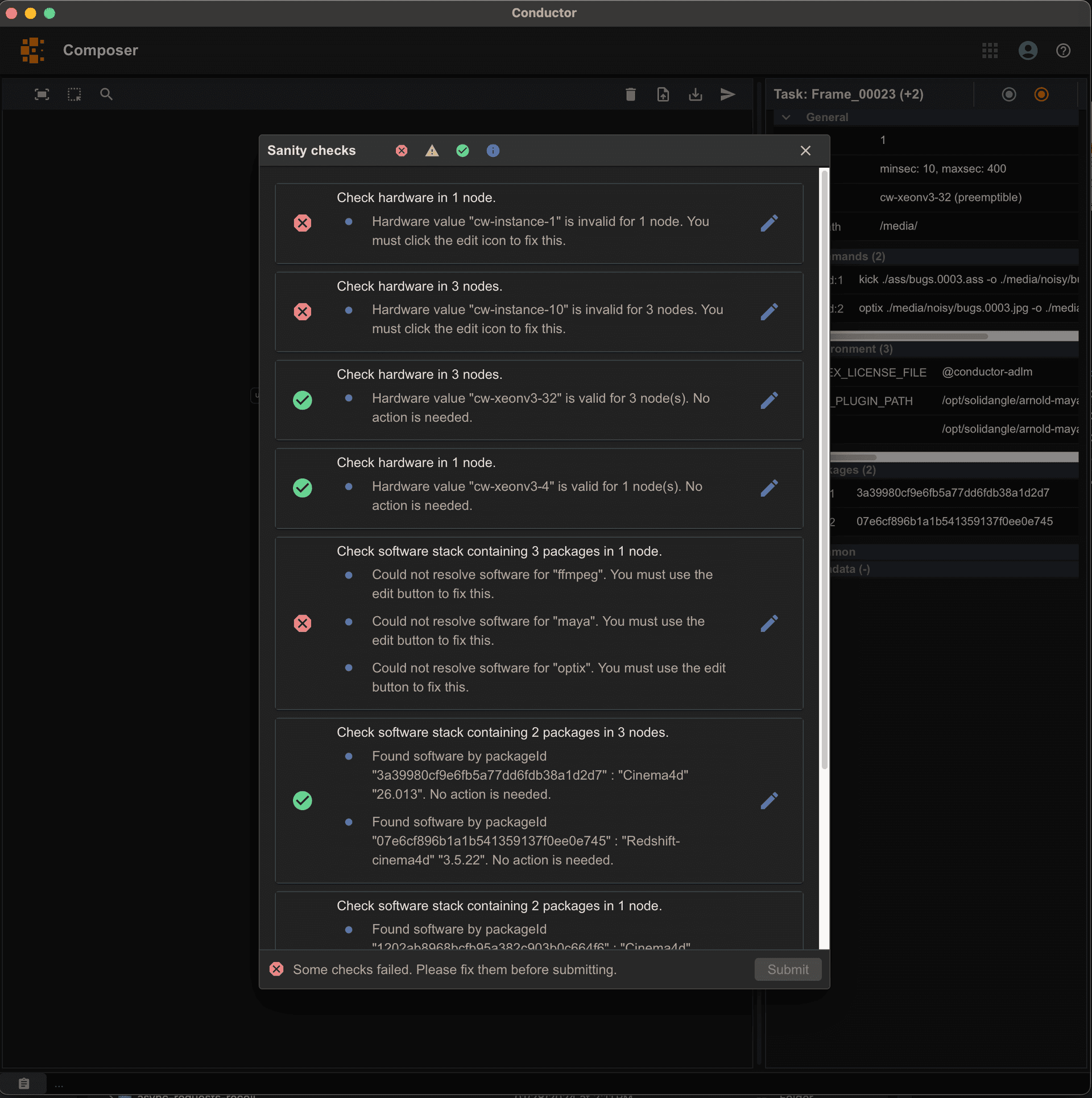 Composer validation