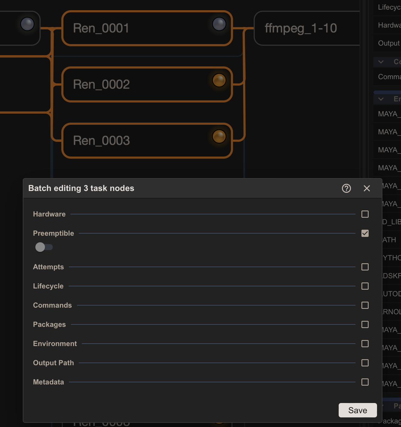 Batch edit mode